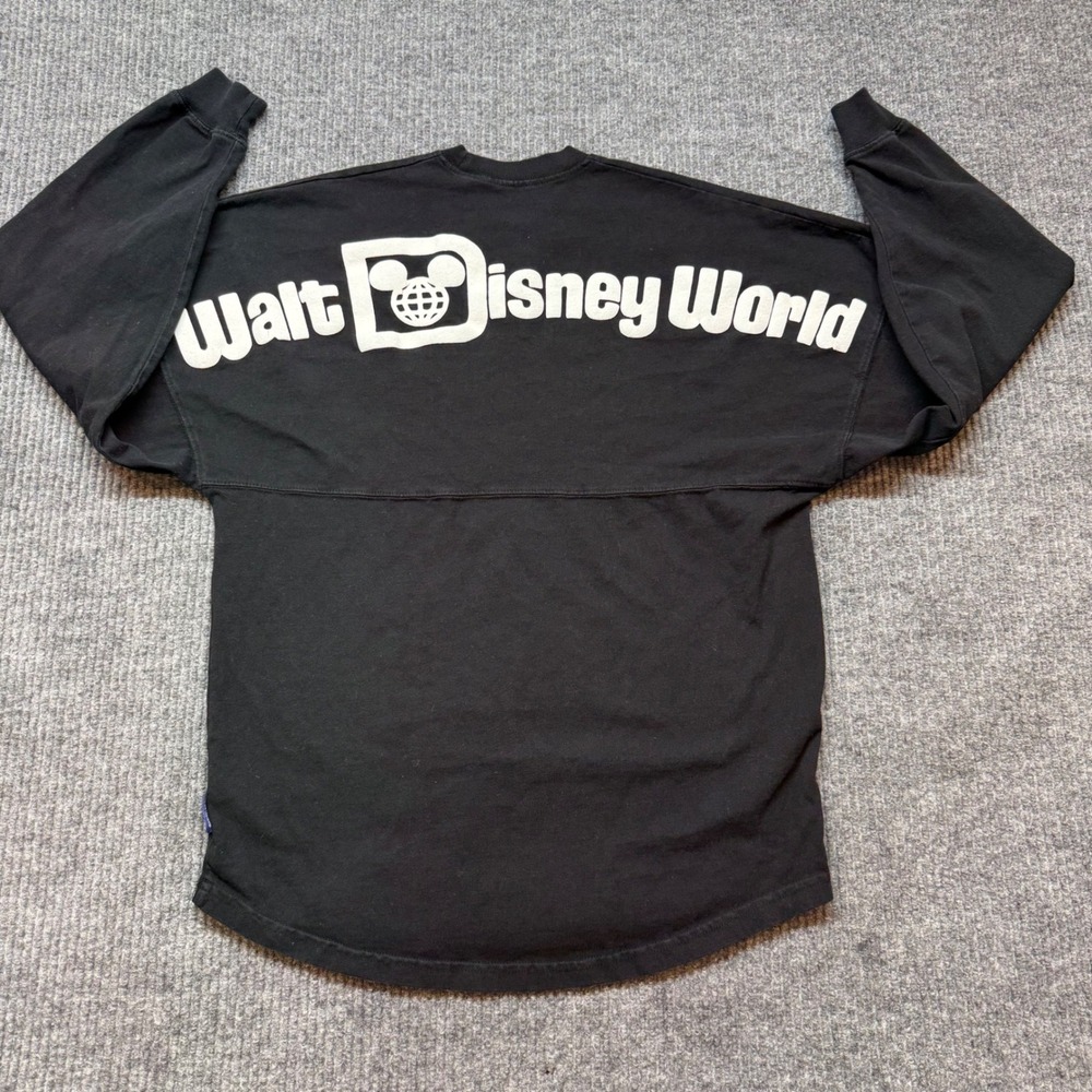 Disney Parks Walt Disney World Spirit Jersey‎ XS Black Puffy Logo Mickey Top